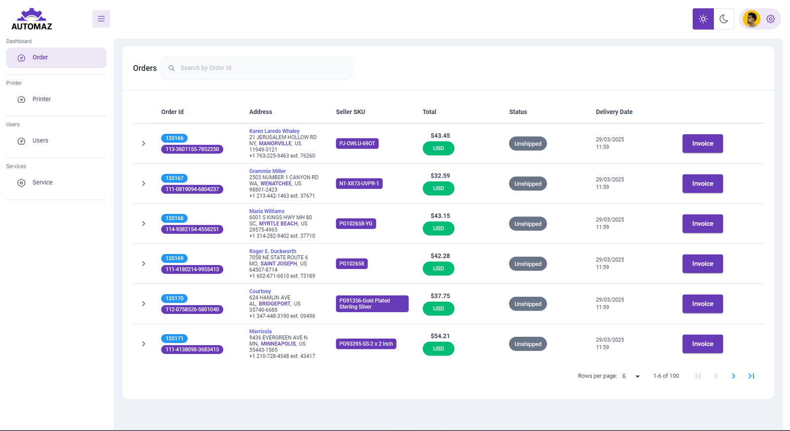 Automaaz software interface screenshot 2