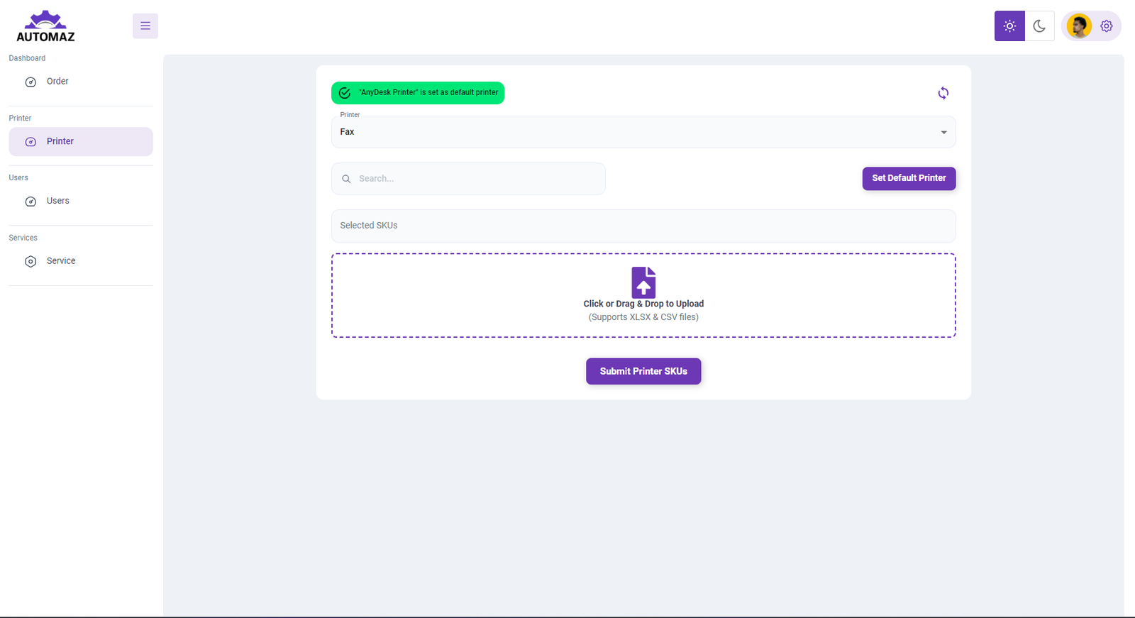 Automaaz software interface screenshot 4