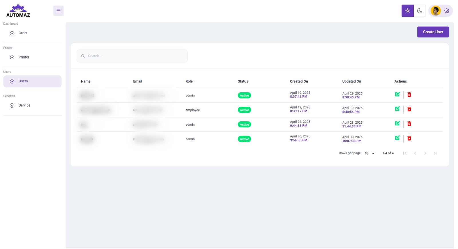 Automaaz software interface screenshot 5