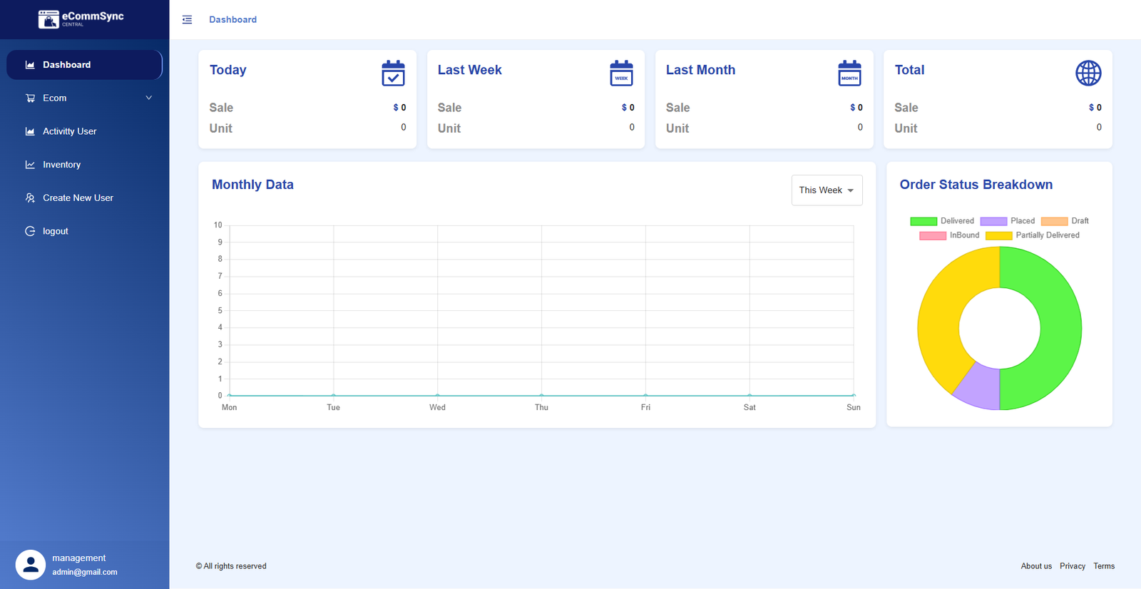ECommSync software interface screenshot 1