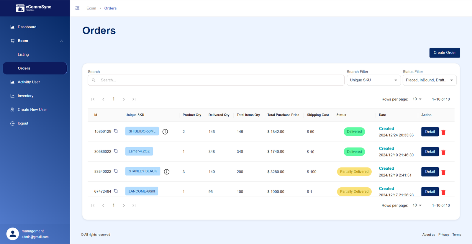 ECommSync software interface screenshot 2