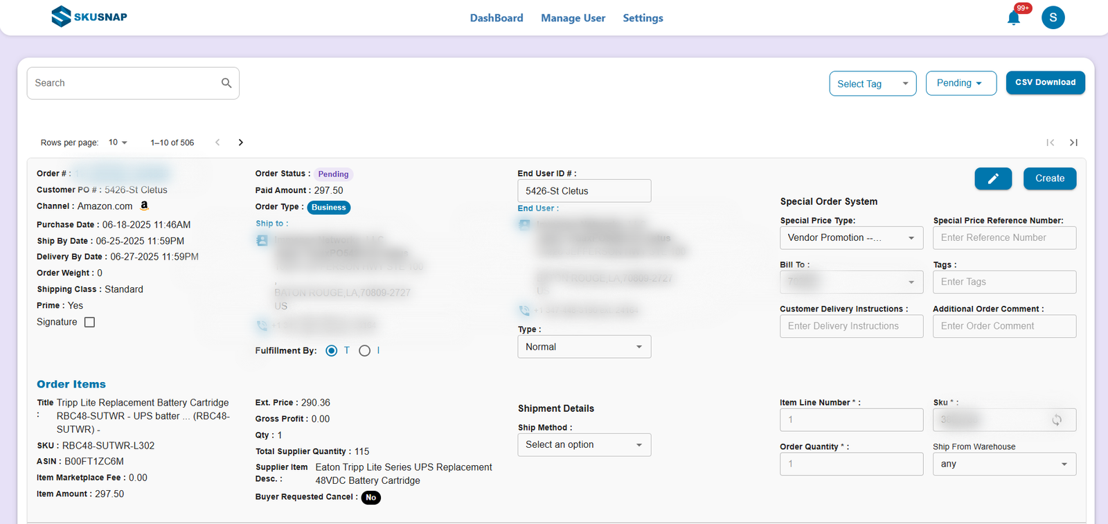 Sku Snap software interface screenshot 2